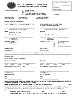 city of crossville business license